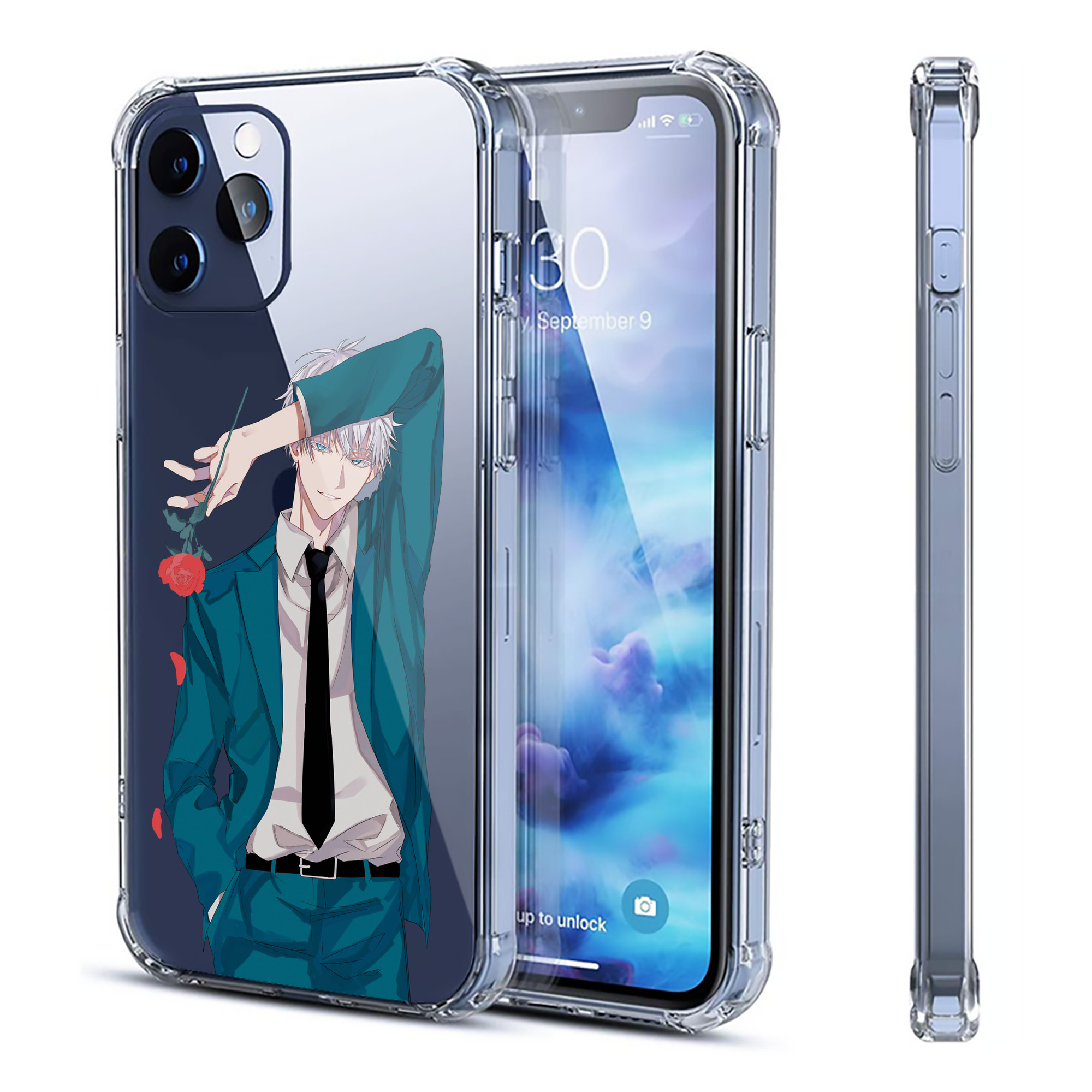 （画像用） 呪術廻戦 Jujutsu Kaisen 【iPhone 12シリーズ対応】透明スマホケース（クリアソフトケース）